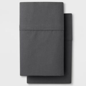 Solid Easy Care Pillowcase -King-Dark Gray